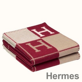 Hermes Red Avalon III Throw Blanket