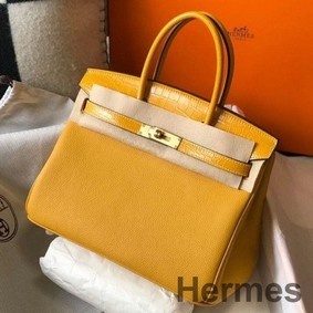 Hermes Touch Birkin 30cm Limited Edition Yellow Bag